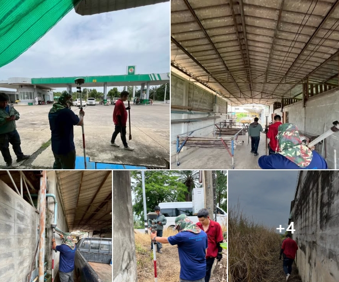 ภาพหน้างานรังวัด PT หนองเสือ (คลอง 10) จ.ปทุมธานี
