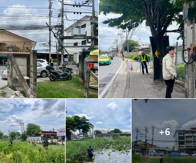 ภาพหน้างานรังวัด อ.บางพึ่ง จ.สมุทรปราการ