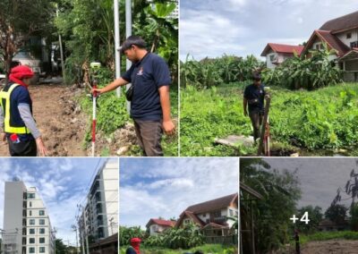 งานรังวัดสอบเขตโฉนดที่ดิน : ปากน้ำ จ.สมุทรปราการ